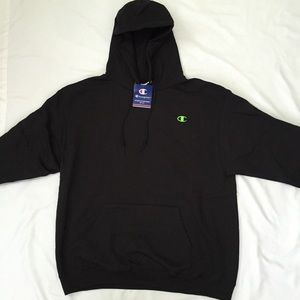 champion uo exclusive neon stacked hoodie sweatshirt